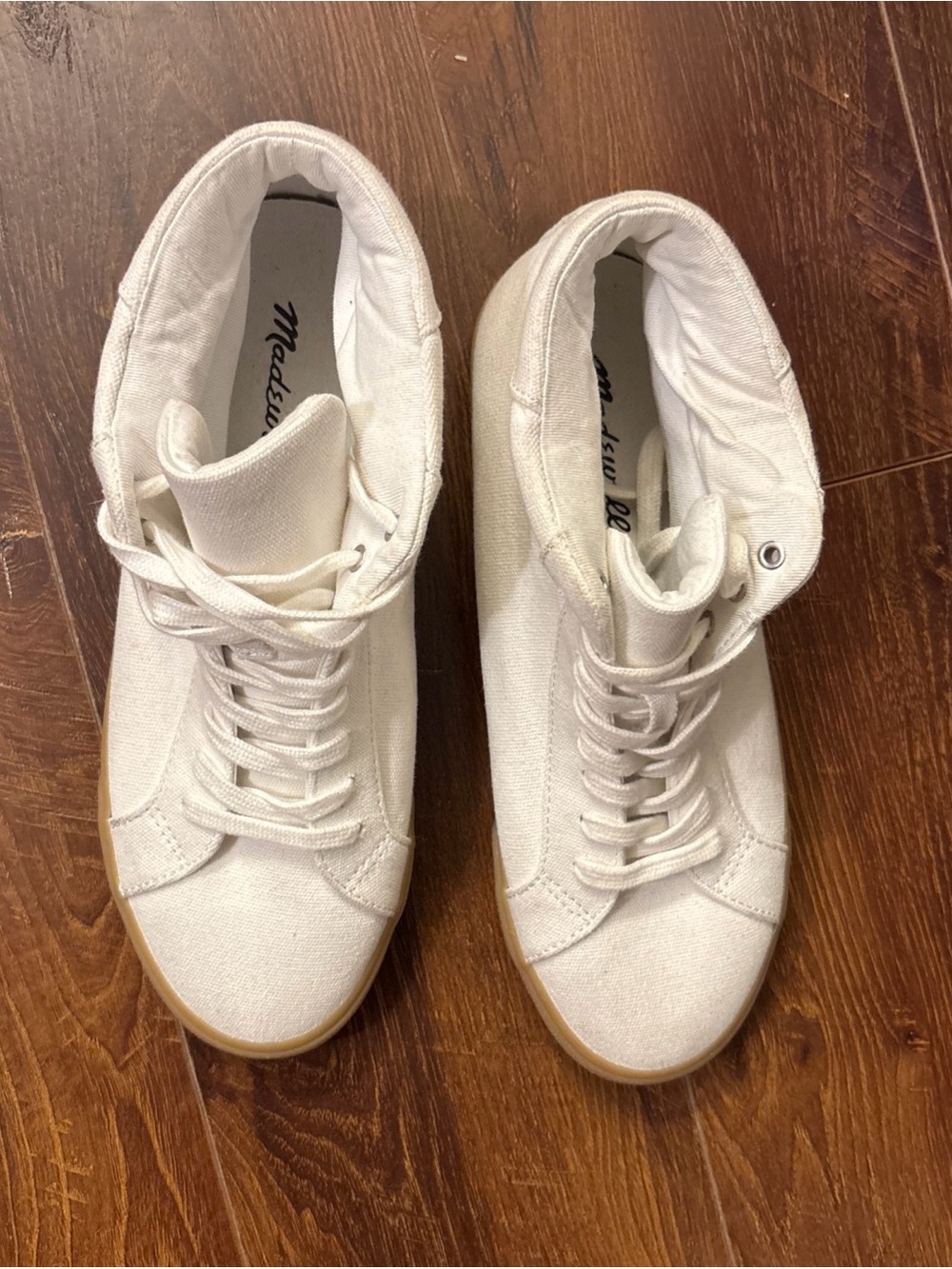 Madewell cream high-top sneakers men’s size 8 women’s size 9.5